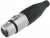 AC4F, XLR Connectors 4 Pole XLR Female Cable Connector Machined Contacts Nickel Finish