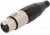 AC4F, XLR Connectors 4 Pole XLR Female Cable Connector Machined Contacts Nickel Finish