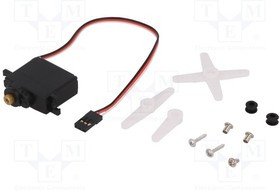POLOLU-3423, Двигатель: сервомеханизм, 4,8-6ВDC, mini, аналоговый, 20г, металл