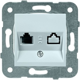 МОДУЛЬ Розетка TF серебро Karre Plus 54873 WKTT0402-2SL