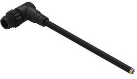 643641120308, Cable Assembly, Polyamide 6.6, M12 Socket - Bare End, 8 Conductors, 2m, IP67, Angled, Black 643641120308, Cable Assembly, Polyamide 6.6, M12 Socket - Bare End, 8 Conductors, 2m, IP67, Angled, Black