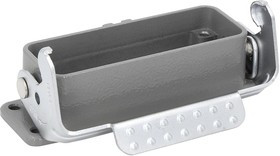 MP009396, Разъем для тяжелых условий, Основа, сквозной монтаж с гайкой, Корпус из Алюминия, 1 Рычаг, 16A