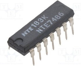 NTE7486, IC: цифровая; XOR; Ch: 4; IN: 2; THT; DIP14