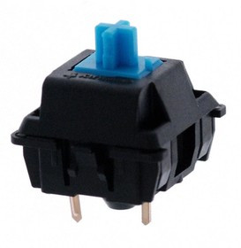 MX1A-E1NN, Pushbutton Switches Full Travel (Blue stem), Mech. KeyswitchClick Tactile Feel, 60cNNo LED, No DiodeFrame mount (no fixation pins