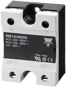 RM1A23D50, Solid State Relay, 50 A rms Load, Panel Mount, 265 V Load, 32 V Control