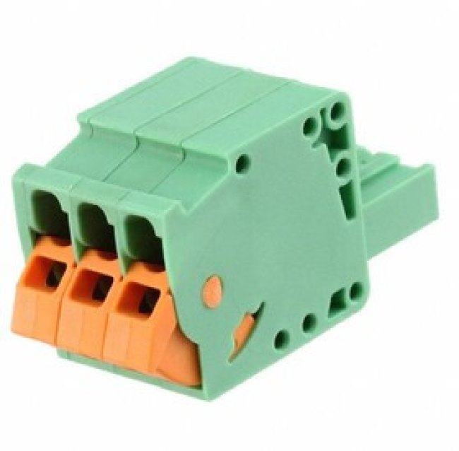 1717974, Pluggable Terminal Blocks 3 Pos 5mm pitch Plug 24-16 AWG IDC