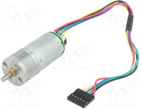 POLOLU-2283, Двигатель: DC, с редуктором, LP, 6ВDC, 2,4А, Ось: D профиль, 20,4: 1