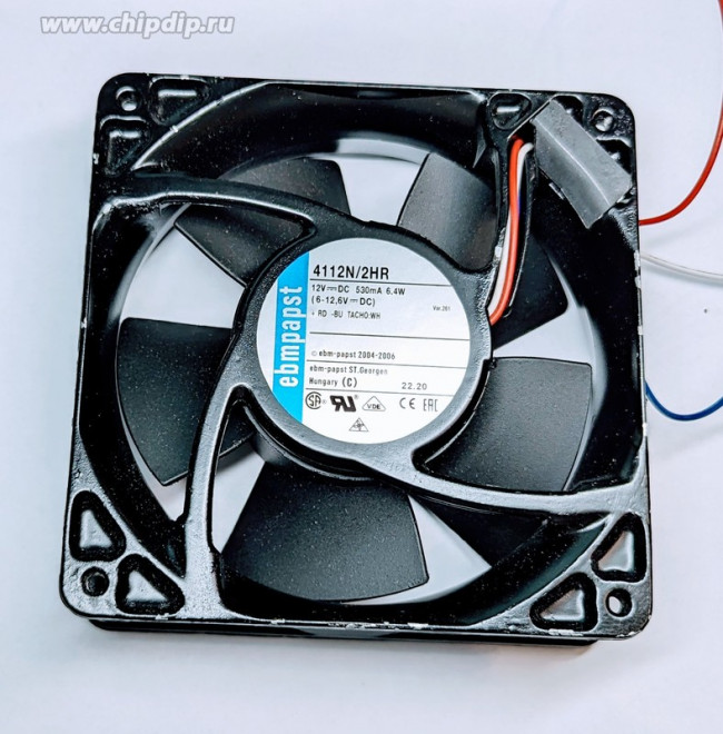 Вентилятор Ebmpapst 4112N/2HR 12V 0.53A 120x38 3pin