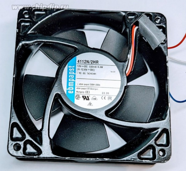 Вентилятор Ebmpapst 4112N/2HR 12V 0.53A 120x38 3pin