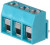 TB003V-500-P03BE, Fixed Terminal Blocks Terminal block, screw type, 5.00 , vertical, 3 poles, CUI Blue, Philip's head screw, PCB mount