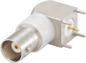 103623, 50 Right Angle PCB Mount, BNC Connector Bulkhead Fitting, jack