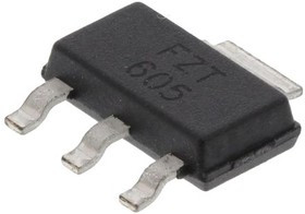 FZT605TA, Транзистор: NPN, биполярный, Дарлингтон, 120В, 1,5А, 1,2Вт, SOT223