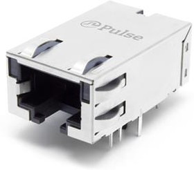 JTH-0024NL, Modular Connectors / Ethernet Connectors 1X1 TAB DOWN W/LED'S ETHERNET (NON PoE)
