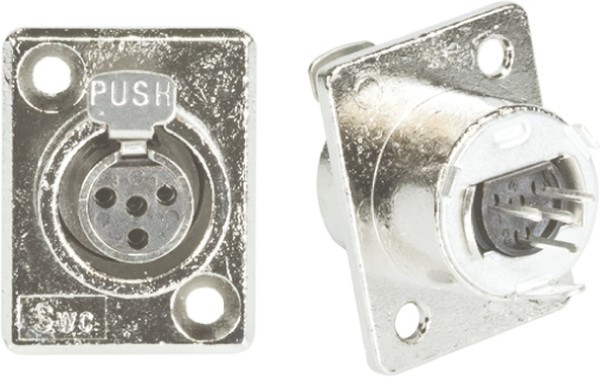 TY4F, XLR Connectors 4 PIN FEMALE RECEPT