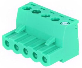 326-051-14, Разъемный клеммник, 5мм, Кол-во полюс: 5, прямой, вилка, "мама"