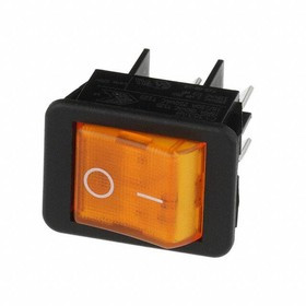 C1353ABBA3XCR1, ROCKER SW, DPST, 16A, 250VAC, PANEL