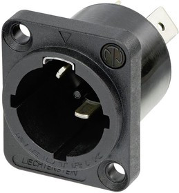 NAC3MPX-WOT-TOP, Appliance Inlet Connector, Insulated, Outlet, 2 + PE Contacts, Tab Terminal NAC3MPX-WOT-TOP, Appliance Inlet Connector, Insulated, Outlet, 2 + PE Contacts, Tab Terminal