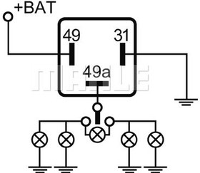 MFL 15, Реле указателей поворота и аварийной сигнализации