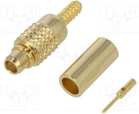 RF12-06-T-21-50-G, Вилка, MMCX, "папа", 50Ом, пайка,обжим, на провод, тефлон, позолота