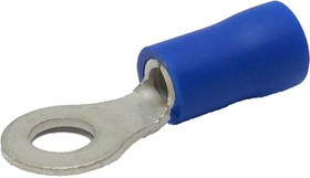 ROV-402 Наконечник кольцевой изолированный с ПВХ манжетой 1.0...2.6мм2/М4/Синий (упак=100шт)