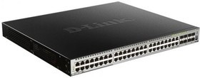 D-Link DGS-3630-52PC/A2ASI PROJ Управляемый L3 PoE-коммутатор, стек, 44x1000Base-T, 4x10GBase-X SFP+, 4xCombo 1000Base-T/SFP, ПО SI