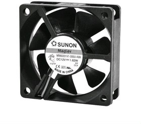 EE60201B1-000U-999, Вентилятор осевой, 12В DC, 60х60x20мм подшипник качения, 39,06куб.м/ч, 34,5dBA