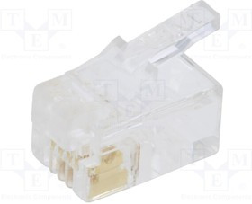 BM01064, Plug; RJ9; PIN: 4; Layout: 4p4c; for cable; IDC,crimped