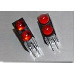 552-0212F, Green & Red Right Angle PCB LED Indicator, 2 LEDs, Through Hole 2.55 V, 3 V