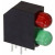 552-0212F, Green & Red Right Angle PCB LED Indicator, 2 LEDs, Through Hole 2.55 V, 3 V