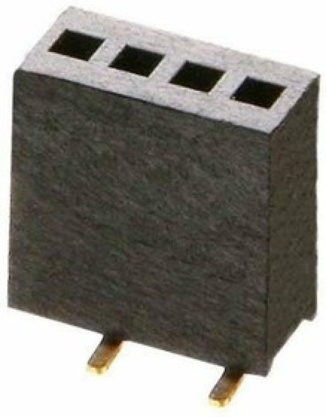 M52-5050445, Headers &amp; Wire Housings SIL,Vert Socket,SMT 4P,Single Row, Gold