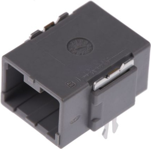 MX34003NF1, MX34 Series Right Angle Through Hole PCB Header, 3 Contact(s), 2.2mm Pitch, 1 Row(s), Shrouded