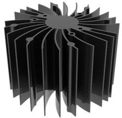 SA002-14009Y, Heat Sink LED 86x55mm Black Anodised