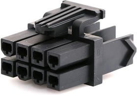 1727080108, Conn Housing RCP 8 POS 4.2mm Crimp ST Cable Mount Black Mini-Fit Jr Bag