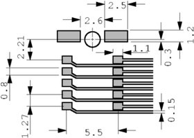 244837, PCB Header, Male, 1.3A, Contacts - 26