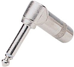 226, Jack Plug 90°, Right Angle, 6.35 mm, 2 Poles