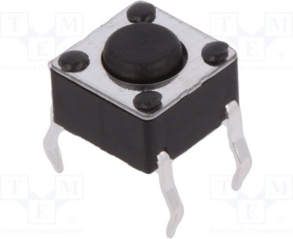 1301.9301, Тактильная кнопка, LPH, Top Actuated, Сквозное Отверстие, Round Button, 160 гс, 50мA при 12В DC 1301.9301, Тактильная кнопка, LPH, Top Actuated, Сквозное Отверстие, Round Button, 160 гс, 50мA при 12В DC