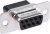L177RRE09S, L177RR 9 Way Cable Mount D-sub Connector Socket, 2.74mm Pitch