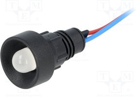 LW-D10-12AC/DC, Индикат.лампа: LED, вогнутый, 12ВDC, 12ВAC, Отв: d13мм, IP40 LW-D10-12AC/DC, Индикат.лампа: LED, вогнутый, 12ВDC, 12ВAC, Отв: d13мм, IP40