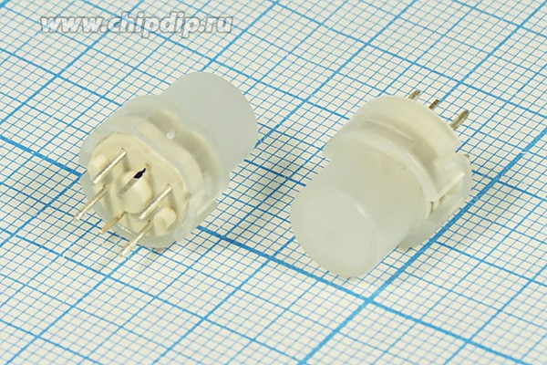 Тактовая кнопка, 12x14, алгоритм работы NO, IL2Всиний, контакты 6P, KS01-BL-4