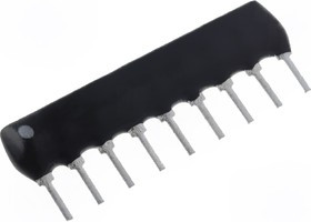 DR1K-8/9, Резисторная сборка X, 1кОм, Кол-во резисторов 8, THT, 0,125Вт