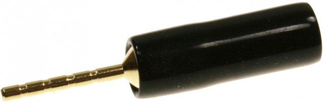 1-646G, разъем акустический "TIP" штекер пластик позол. черный