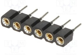 DS1002-01-1X06V13, Гнездо, IDC, "мама", PIN 6, прямой,цанговые контакты, 2,54мм, THT DS1002-01-1X06V13, Гнездо, IDC, "мама", PIN 6, прямой,цанговые контакты, 2,54мм, THT