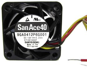 9GA0412P6G001, Axial Fan DC 40x40x20mm 12V 25.2m³/h