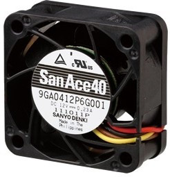 9GA0412P6G001, Axial Fan DC 40x40x20mm 12V 25.2m³/h 9GA0412P6G001, Axial Fan DC 40x40x20mm 12V 25.2m³/h