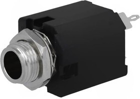 ACJS-MV-3, Гнездо, Jack 6,35мм, "мама", stereo, прямой, на панель, пайка ACJS-MV-3, Гнездо, Jack 6,35мм, "мама", stereo, прямой, на панель, пайка