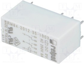 RM84-2012-35-1003, Реле электромагнитное, DPDT, Uобмотки 3ВDC, 8A/250ВAC, 8A/24ВDC