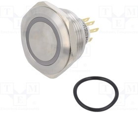 LAS1GQ30-11EY24VS, Переключатель: антивандальный, Пол: 2, SPDT, 3A/220ВAC, 5A/24ВDC