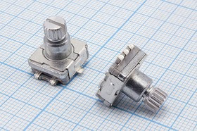 Датчик угла на 3 позиции с кнопочным выключателем, ширина 12мм, вал типа KQ, диаметром 6мм для SMD м