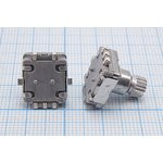 Датчик угла на 3 позиции с кнопочным выключателем, ширина 12мм, вал типа KQ, диаметром 6мм для SMD м