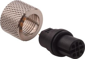 858-005-203RSU4, Разъем Кабеля, M Series, M12, Female, 5 Positions, Обжимное Гнездо, Прямой Монтаж н